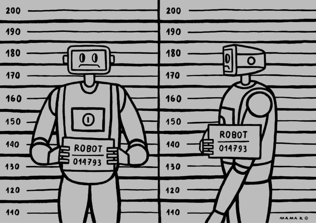 Robot-criminal-robot. Hu